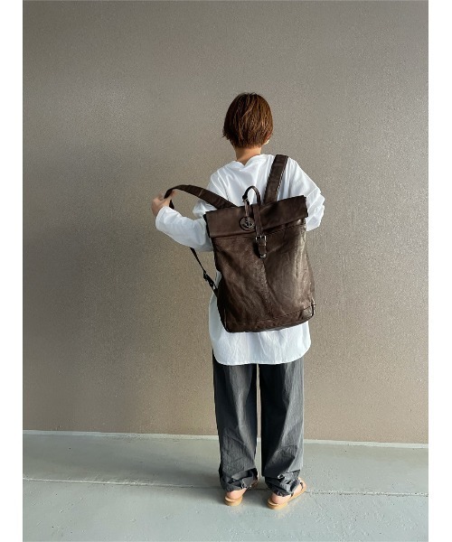 BEARDSLEY（ビアズリー）の「”HARBOUR 2nd”レザーリュック（バックパック/リュック・レディース・ブラウン・FREE）」の2枚目の写真