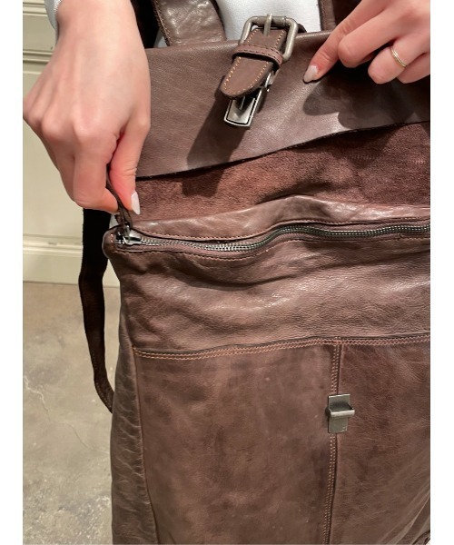 BEARDSLEY（ビアズリー）の「”HARBOUR 2nd”レザーリュック（バックパック/リュック・レディース・ブラウン・FREE）」の13枚目の写真