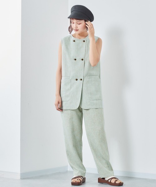 cepo(セポ)の「ツイードリネンライクパンツ(その他パンツ・レディース・ブルー/ベージュ/オレンジ・M/S)」の18枚目の写真