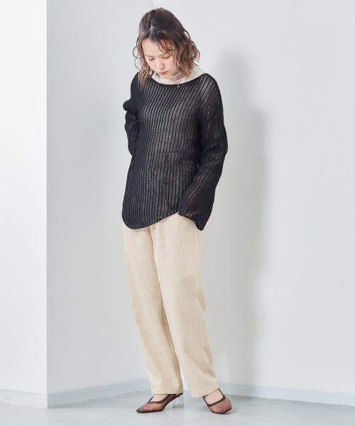 cepo(セポ)の「ツイードリネンライクパンツ(その他パンツ・レディース・ブルー/ベージュ/オレンジ・M/S)」の5枚目の写真