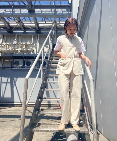 cepo(セポ)の「ツイードリネンライクパンツ(その他パンツ・レディース・ブルー/ベージュ/オレンジ・M/S)」の20枚目の写真