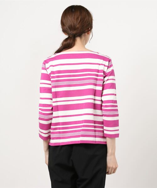 nougatine(ヌガティーヌ)の「【nougatine】ボートネック8分袖プルオーバー(スウェット・レディース・ブラック/ネイビー/ピンク・FREE)」の5枚目の写真