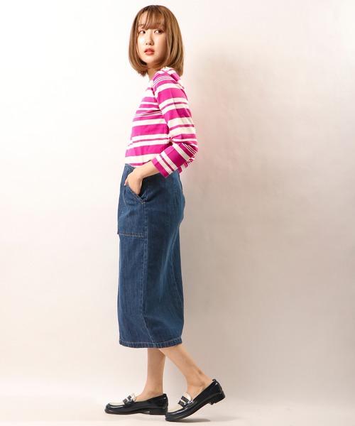 nougatine(ヌガティーヌ)の「【nougatine】ボートネック8分袖プルオーバー(スウェット・レディース・ブラック/ネイビー/ピンク・FREE)」の13枚目の写真