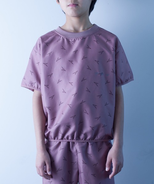 瞬足（シュンソク）の「瞬足/キッズ/withウォーターTee/SSA3040（Tシャツ/カットソー・キッズ・チャコール/ブルー/ベージュ/カーキ/ピンク・S/XL/L/M）」の5枚目の写真