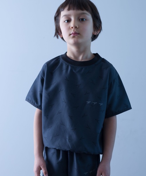 瞬足（シュンソク）の「瞬足/キッズ/withウォーターTee/SSA3040（Tシャツ/カットソー・キッズ・チャコール/ブルー/ベージュ/カーキ/ピンク・S/XL/L/M）」の2枚目の写真