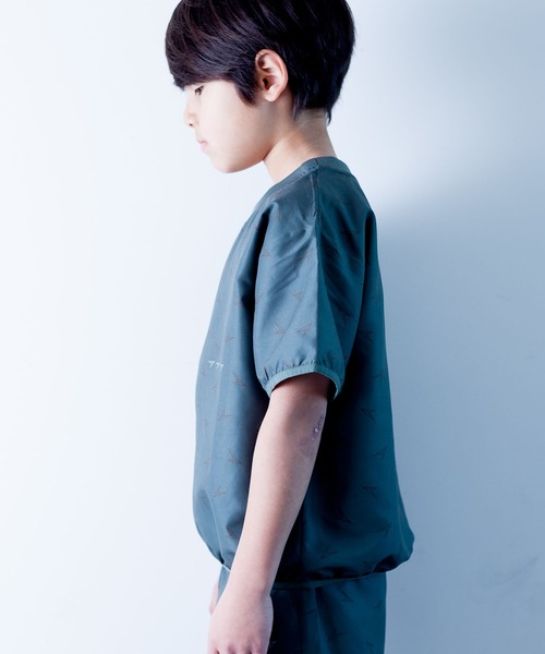 瞬足（シュンソク）の「瞬足/キッズ/withウォーターTee/SSA3040（Tシャツ/カットソー・キッズ・チャコール/ブルー/ベージュ/カーキ/ピンク・S/XL/L/M）」の16枚目の写真