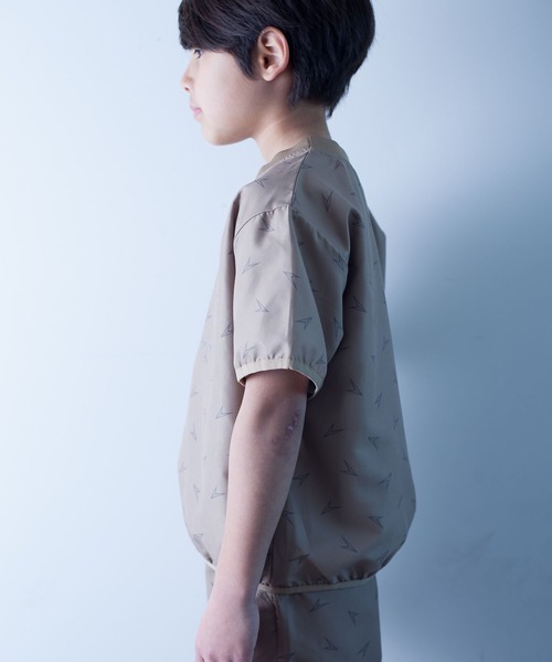 瞬足（シュンソク）の「瞬足/キッズ/withウォーターTee/SSA3040（Tシャツ/カットソー・キッズ・チャコール/ブルー/ベージュ/カーキ/ピンク・S/XL/L/M）」の11枚目の写真