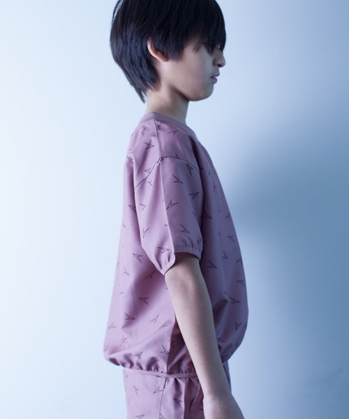 瞬足（シュンソク）の「瞬足/キッズ/withウォーターTee/SSA3040（Tシャツ/カットソー・キッズ・チャコール/ブルー/ベージュ/カーキ/ピンク・S/XL/L/M）」の9枚目の写真