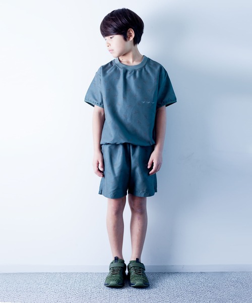 瞬足（シュンソク）の「瞬足/キッズ/withウォーターTee/SSA3040（Tシャツ/カットソー・キッズ・チャコール/ブルー/ベージュ/カーキ/ピンク・S/XL/L/M）」の12枚目の写真