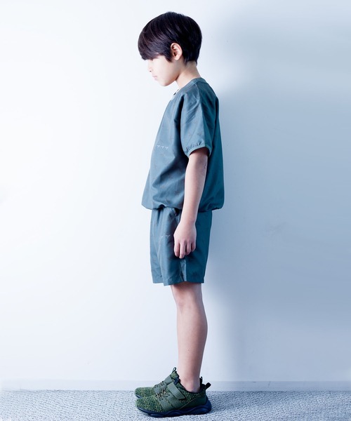 瞬足（シュンソク）の「瞬足/キッズ/withウォーターTee/SSA3040（Tシャツ/カットソー・キッズ・チャコール/ブルー/ベージュ/カーキ/ピンク・S/XL/L/M）」の8枚目の写真