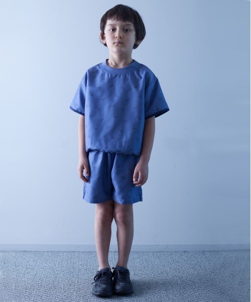 瞬足（シュンソク）の「瞬足/キッズ/withウォーターTee/SSA3040（Tシャツ/カットソー・キッズ・チャコール/ブルー/ベージュ/カーキ/ピンク・S/XL/L/M）」の21枚目の写真