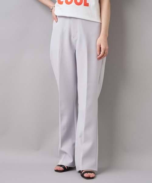 CIAOPANIC（チャオパニック）の「カラーセンタープレススラックスパンツ（スラックス・レディース・ライトグレー/ピンク/グリーン/ブラック・FREE）」の8枚目の写真