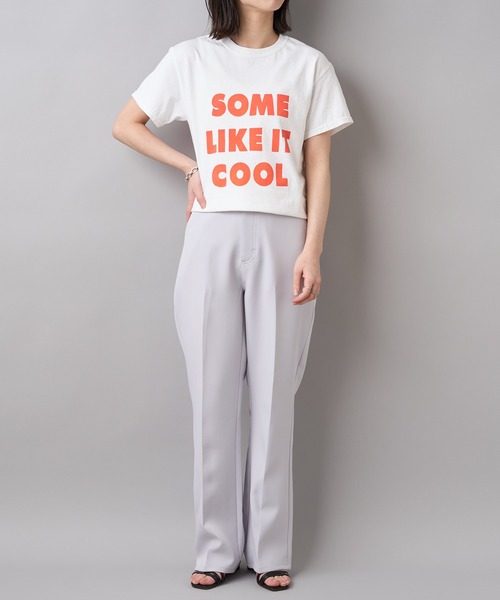 CIAOPANIC（チャオパニック）の「カラーセンタープレススラックスパンツ（スラックス・レディース・ライトグレー/ピンク/グリーン/ブラック・FREE）」の12枚目の写真