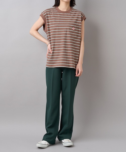 CIAOPANIC（チャオパニック）の「カラーセンタープレススラックスパンツ（スラックス・レディース・ライトグレー/ピンク/グリーン/ブラック・FREE）」の7枚目の写真