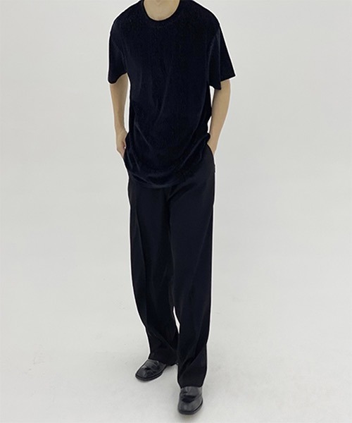 WESTBOY(ウエストボーイ)の「【WB ORIGINALS】Drop Shoulder T-shirt in Corduroy Fabric WO21S401TP(Tシャツ/カットソー・メンズ・ブラック/ブラウン/グレー/ブルー・S/M/L)」の10枚目の写真