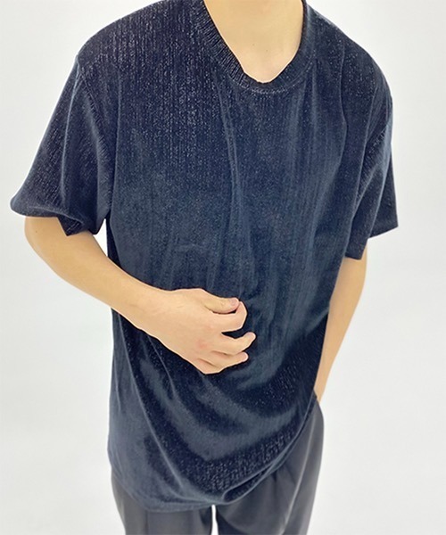 WESTBOY(ウエストボーイ)の「【WB ORIGINALS】Drop Shoulder T-shirt in Corduroy Fabric WO21S401TP(Tシャツ/カットソー・メンズ・ブラック/ブラウン/グレー/ブルー・S/M/L)」の11枚目の写真