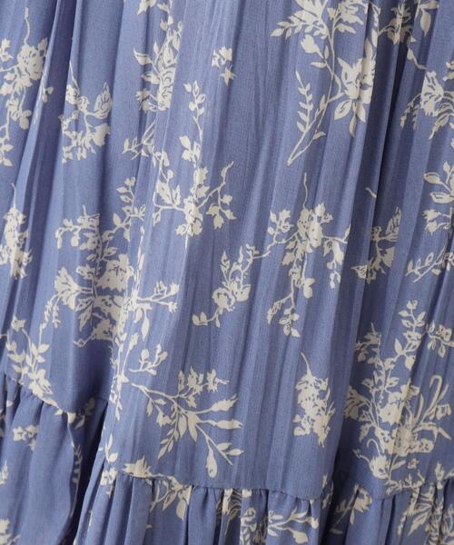 SHOO・LA・RUE(シューラルー)の「◆花柄ティアードロングスカート(スカート・レディース・ホワイト系9/ブラック系6/ブラウン系7/ブルー系6・00)」の10枚目の写真