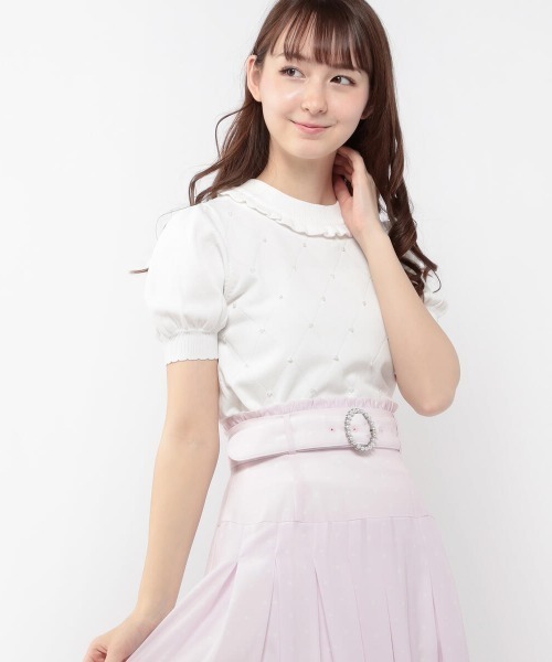 LODISPOTTO(ロディスポット)の「Parlyパフニット(ニット/セーター・レディース・ピンク/アイボリー/ラベンダー・MEDIUM)」の2枚目の写真