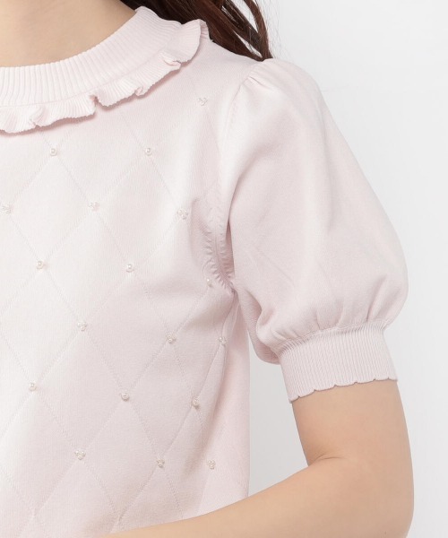 LODISPOTTO(ロディスポット)の「Parlyパフニット(ニット/セーター・レディース・ピンク/アイボリー/ラベンダー・MEDIUM)」の6枚目の写真