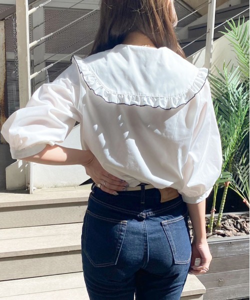 apres jour（アプレジュール）の「刺繍フリルブラウス【ZOZOTOWN限定アイテム】（シャツ/ブラウス・レディース・オフホワイト/ピンクベージュ/モカ・フリー/X-LARGE）」の15枚目の写真