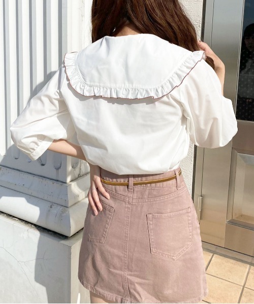 apres jour（アプレジュール）の「刺繍フリルブラウス【ZOZOTOWN限定アイテム】（シャツ/ブラウス・レディース・オフホワイト/ピンクベージュ/モカ・フリー/X-LARGE）」の11枚目の写真