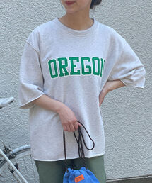 GLOSTER | カレッジプリント裏毛ショートスリーブTEE(Tシャツ/カットソー)