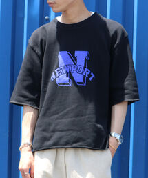 GLOSTER | カレッジプリント裏毛ショートスリーブTEE(Tシャツ/カットソー)