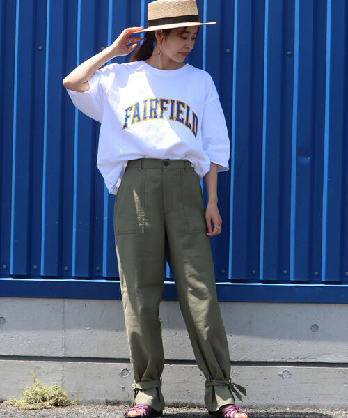 GLOSTER（グロスター）の「カレッジプリント裏毛ショートスリーブTEE（Tシャツ/カットソー・メンズ・ホワイト/オフホワイト/ブラック・FREE）」の19枚目の写真