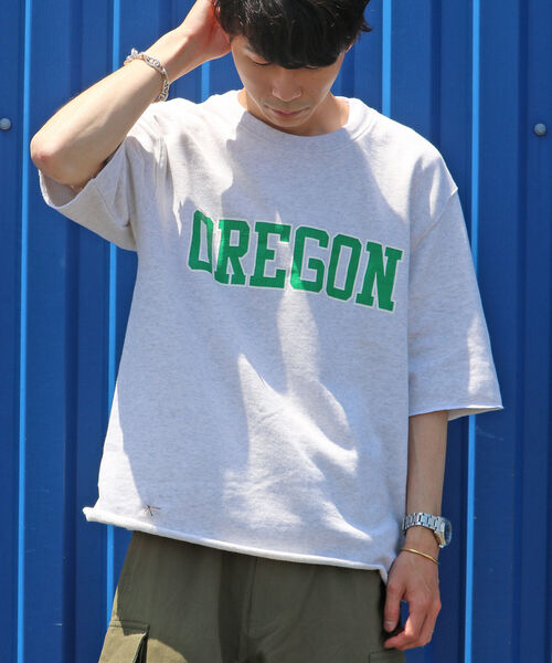 GLOSTER（グロスター）の「カレッジプリント裏毛ショートスリーブTEE（Tシャツ/カットソー・メンズ・ホワイト/オフホワイト/ブラック・FREE）」の17枚目の写真