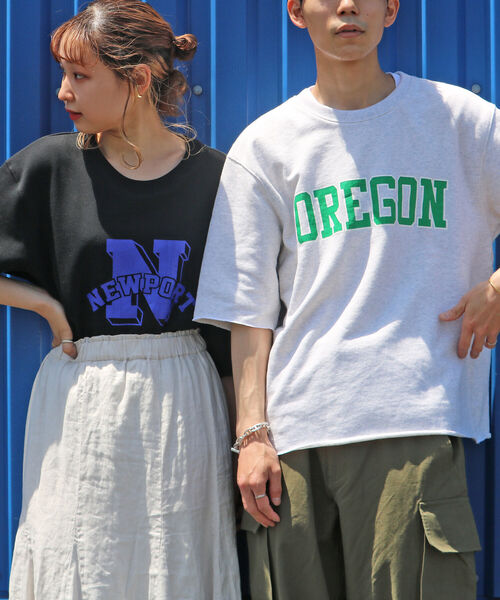 GLOSTER（グロスター）の「カレッジプリント裏毛ショートスリーブTEE（Tシャツ/カットソー・メンズ・ホワイト/オフホワイト/ブラック・FREE）」の21枚目の写真