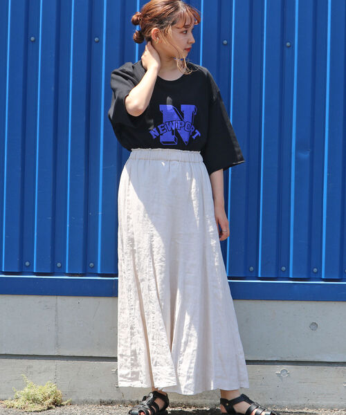 GLOSTER（グロスター）の「カレッジプリント裏毛ショートスリーブTEE（Tシャツ/カットソー・メンズ・ホワイト/オフホワイト/ブラック・FREE）」の5枚目の写真