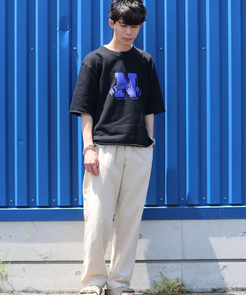 GLOSTER（グロスター）の「カレッジプリント裏毛ショートスリーブTEE（Tシャツ/カットソー・メンズ・ホワイト/オフホワイト/ブラック・FREE）」の10枚目の写真