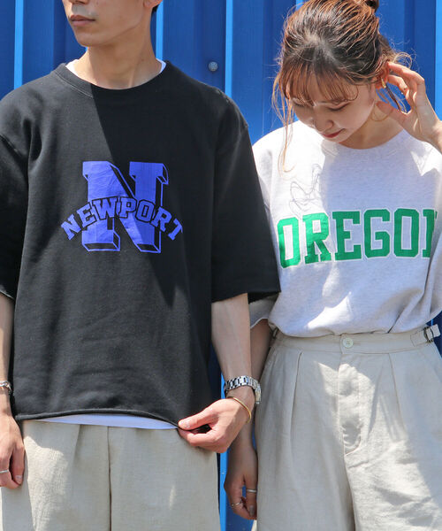 GLOSTER（グロスター）の「カレッジプリント裏毛ショートスリーブTEE（Tシャツ/カットソー・メンズ・ホワイト/オフホワイト/ブラック・FREE）」の15枚目の写真