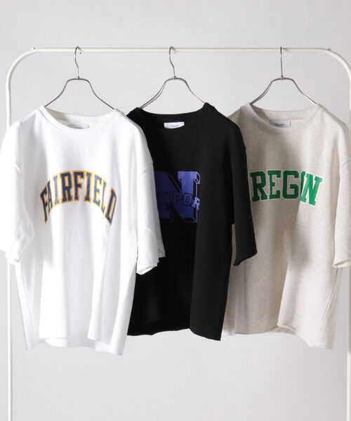 GLOSTER（グロスター）の「カレッジプリント裏毛ショートスリーブTEE（Tシャツ/カットソー・メンズ・ホワイト/オフホワイト/ブラック・FREE）」の6枚目の写真