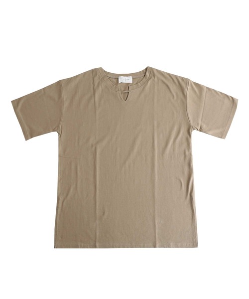 antiqua(アンティカ)の「大人の品格。バー付きキーネックトップス(Tシャツ/カットソー・レディース・ブラック/ベージュ/カーキ/ブラウン系その他/ブラウン系その他2/オフホワイト・FREE)」の8枚目の写真