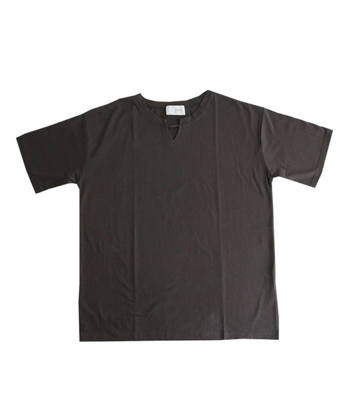 antiqua(アンティカ)の「大人の品格。バー付きキーネックトップス(Tシャツ/カットソー・レディース・ブラック/ベージュ/カーキ/ブラウン系その他/ブラウン系その他2/オフホワイト・FREE)」の9枚目の写真