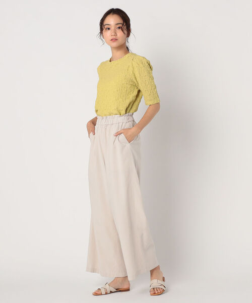 fredy emue（フレディエミュ）の「[新色追加]ポコポコ袖タックプルオーバーカットソー（Tシャツ/カットソー・レディース・ブラック/ベージュ/オフホワイト/イエロー/ラベンダー・38）」の12枚目の写真