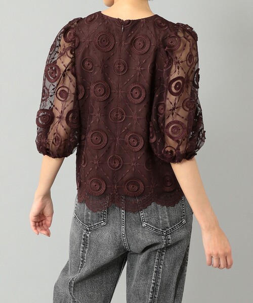 セール】チュール刺繍トップ（シャツ/ブラウス）｜Diagram