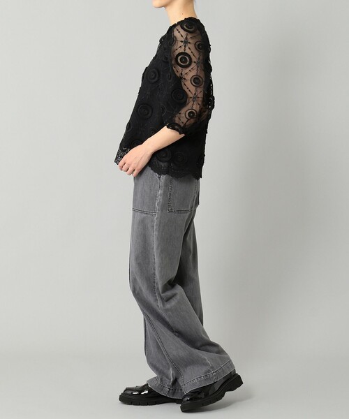 セール】チュール刺繍トップ（シャツ/ブラウス）｜Diagram