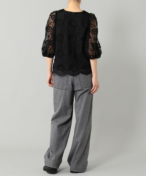 セール】チュール刺繍トップ（シャツ/ブラウス）｜Diagram