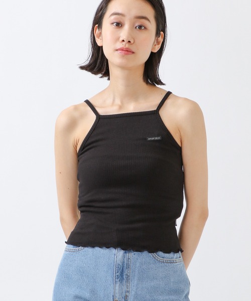 MAGPIEROBIN（マグパイロビン）の「MAGPIE ROBIN／Hemメローキャミ　2956407（キャミソール・レディース・ライトブルー/ブラック/アイボリー/スモークピンク・FREE）」の2枚目の写真