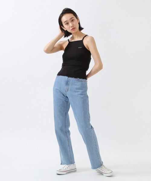 MAGPIEROBIN（マグパイロビン）の「MAGPIE ROBIN／Hemメローキャミ　2956407（キャミソール・レディース・ライトブルー/ブラック/アイボリー/スモークピンク・FREE）」の19枚目の写真