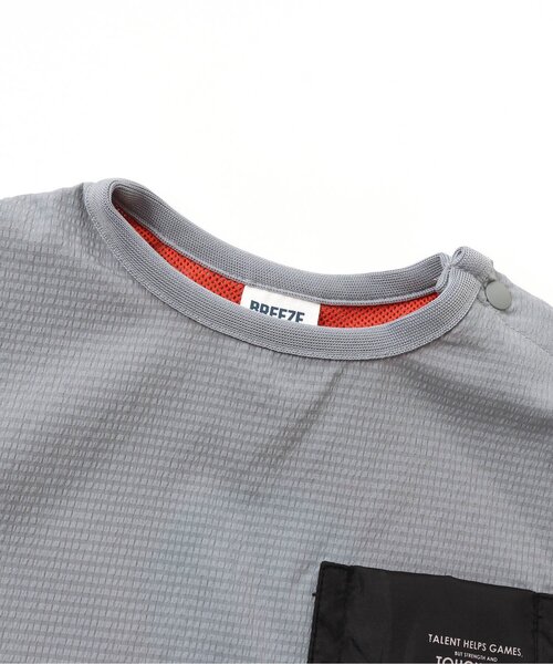 BREEZE（ブリーズ）の「もっとスズシーメッシュTシャツ（Tシャツ/カットソー・キッズ・グレー/カーキ・90/100/110/120/130/140/150）」の5枚目の写真
