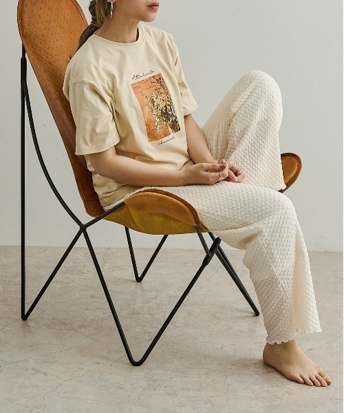 Ambre Neige（アンブルネージュ）の「ジャガードフレアパンツ／【WEB/EC限定商品】（その他パンツ・レディース・アイボリー/モカ/ピンクベージュ・FREE）」の21枚目の写真