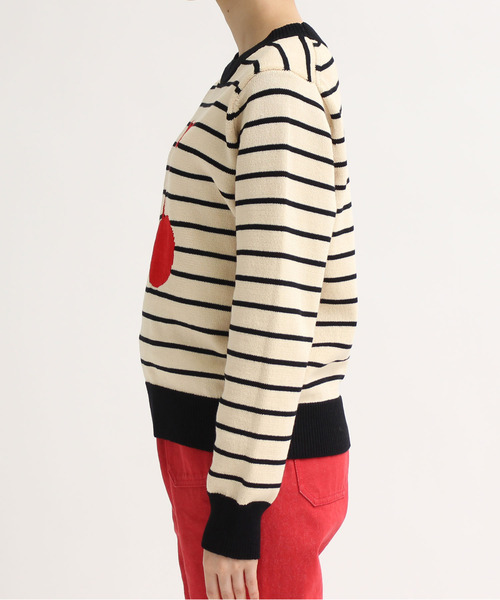 CHILD WOMAN(チャイルドウーマン)の「綿リリヤン チェリーインターシャ長袖プルオーバー(ニット/セーター・レディース・ネイビー/ブラック/ブラウン・FREE)」の19枚目の写真