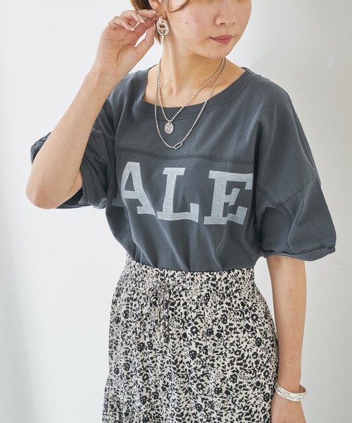 Chico(チコ)の「YALEロゴプリントラグビーTシャツ(Tシャツ/カットソー・レディース・ネイビー/パープル/チャコールグレー/ホワイト・FREE)」の3枚目の写真
