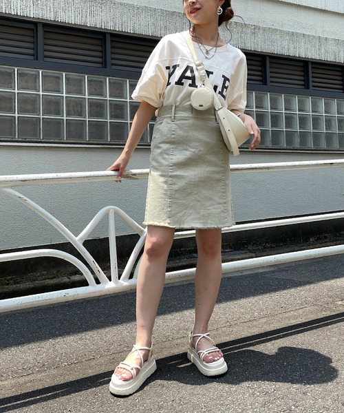 Chico(チコ)の「YALEロゴプリントラグビーTシャツ(Tシャツ/カットソー・レディース・ネイビー/パープル/チャコールグレー/ホワイト・FREE)」の5枚目の写真