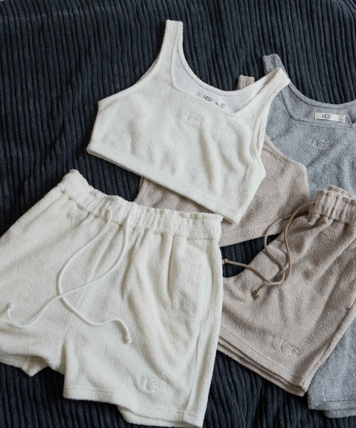 UGG(アグ)の「UGG@mos ROOM WEAR パイル ショートパンツ(ルームウェア/パジャマ・レディース・ベージュ/グレー/アイボリー・L/M)」の2枚目の写真