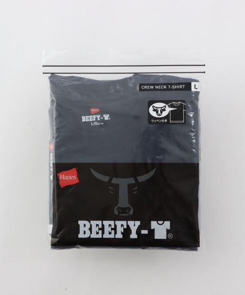 HANES（ヘインズ）の「【Hanes/ヘインズ】メンズ BEEFY-T Tシャツ（Tシャツ/カットソー・メンズ・ブラック/ヘザーグレー/ネイビー/ホワイト・LARGE/X-SMALL/X-LARGE/MEDIUM/SMALL）」の6枚目の写真