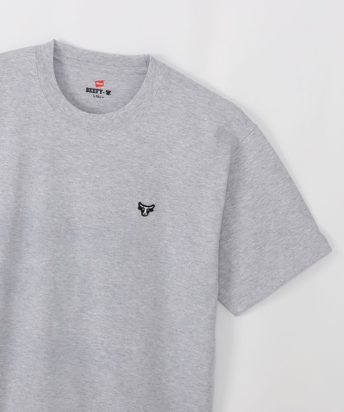 HANES（ヘインズ）の「【Hanes/ヘインズ】メンズ BEEFY-T Tシャツ（Tシャツ/カットソー・メンズ・ブラック/ヘザーグレー/ネイビー/ホワイト・LARGE/X-SMALL/X-LARGE/MEDIUM/SMALL）」の13枚目の写真